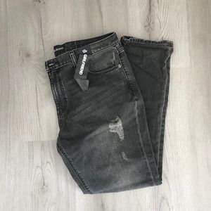 Express Gray Distressed Ripped Jeans NWT